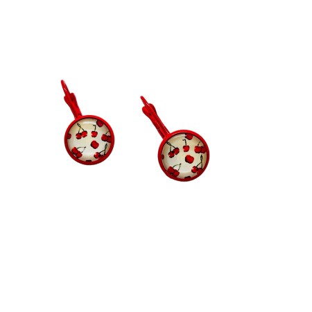 earrings steel red jerries1